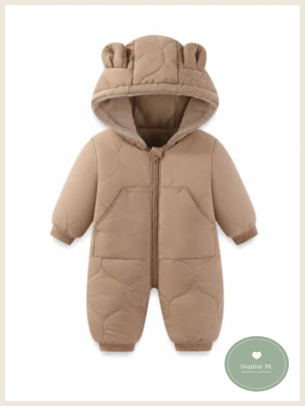 Baby Winter Snowsuit One Piece Fleece Lined Windproof Romper Waterproof